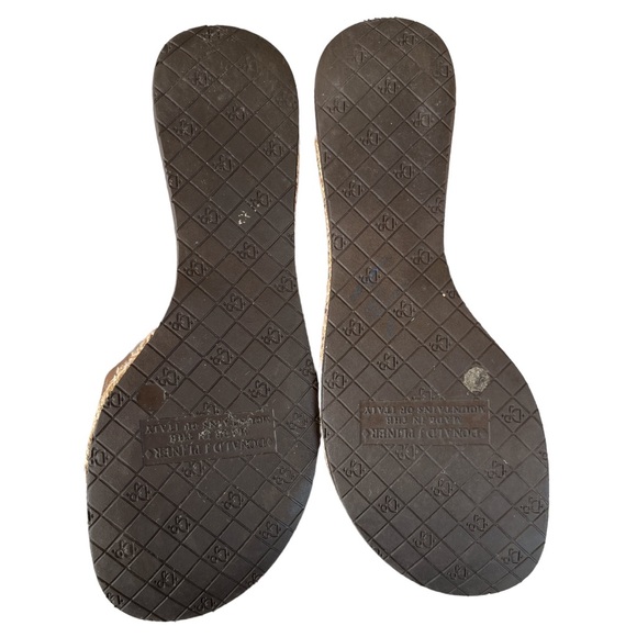 Donald J. Pliner SYA Platform Wedge Slides Bronze Leather - Picture 10 of 12